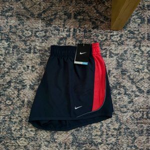 Womens Nike Dri Fit Running Shorts Large Navy and Pink